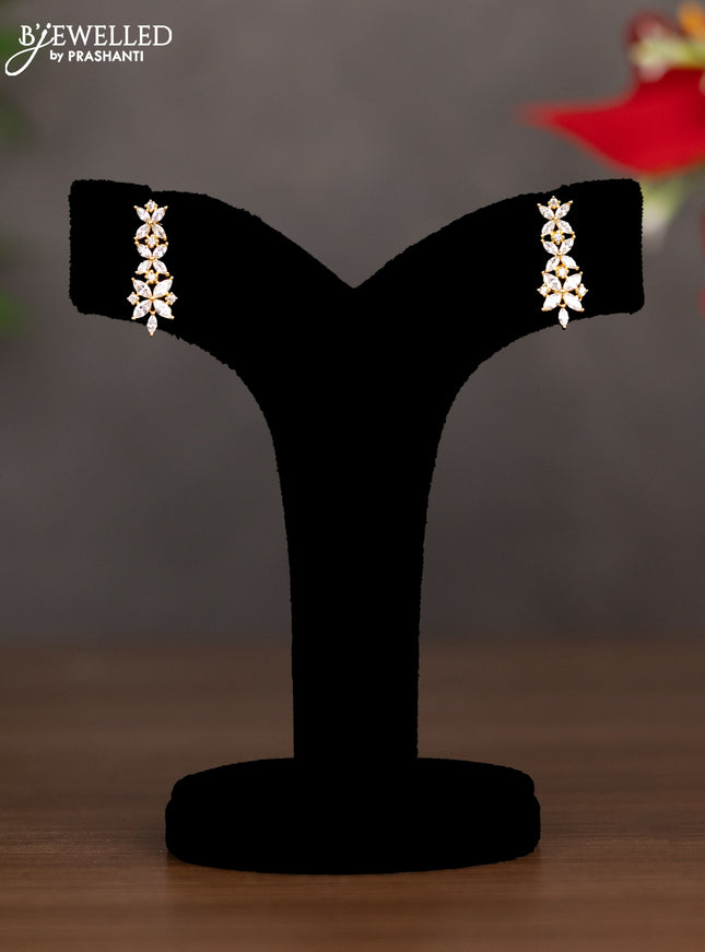 Zircon necklace with cz stones in gold finish