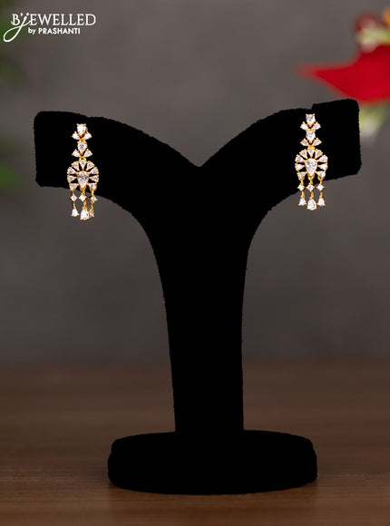 Zircon necklace with cz stones in gold finish