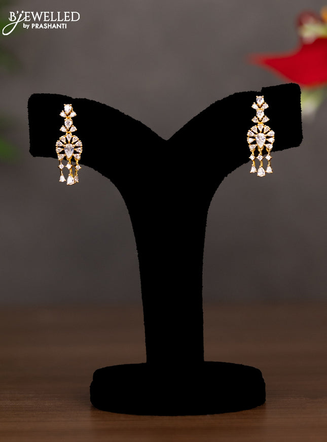 Zircon necklace with cz stones in gold finish