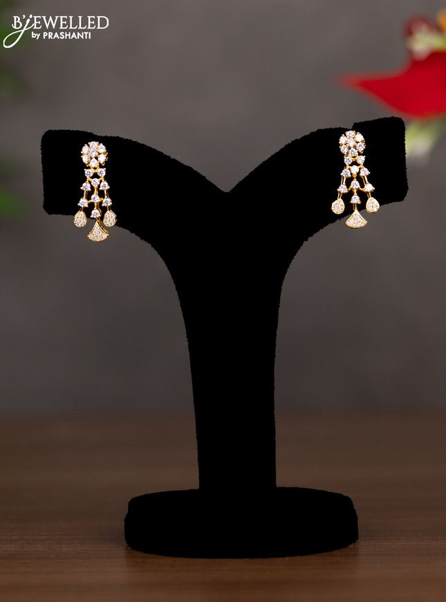 Zircon necklace with cz stones in gold finish