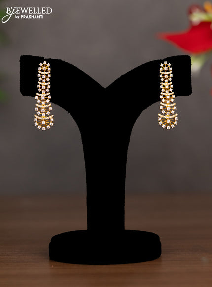 Zircon necklace with cz stones in gold finish