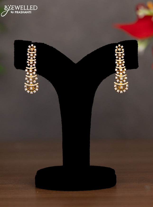 Zircon necklace with cz stones in gold finish