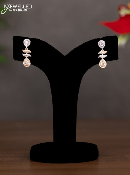 Zircon necklace with cz stones in gold finish