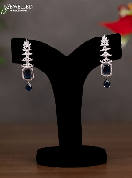 Zircon necklace with sapphire and cz stones