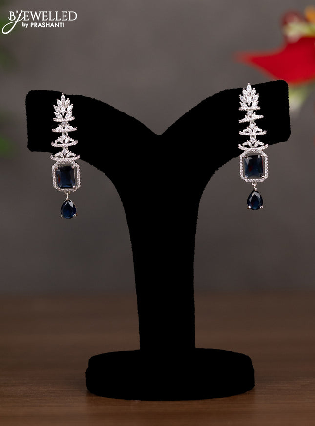 Zircon necklace with sapphire and cz stones