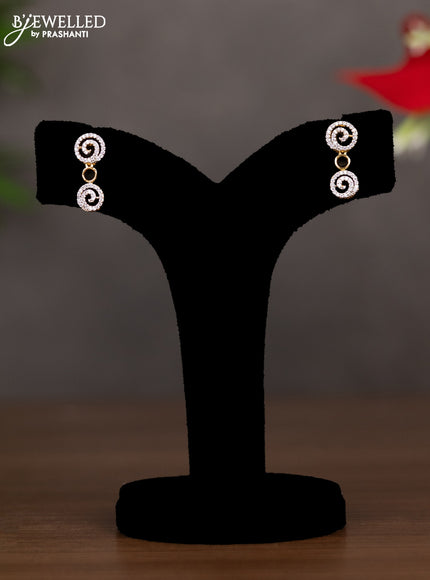 Zircon necklace with cz stones in gold finish