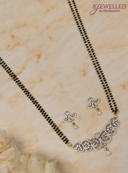 Mangalsutra double layer with cz stones