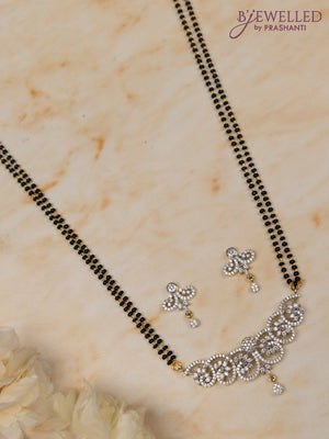 Mangalsutra double layer with cz stones