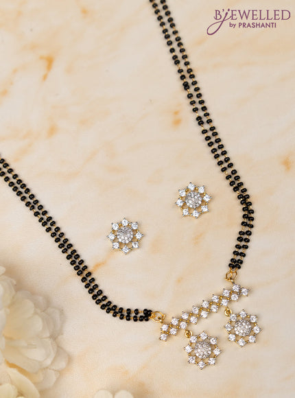 Mangalsutra double layer with cz stones