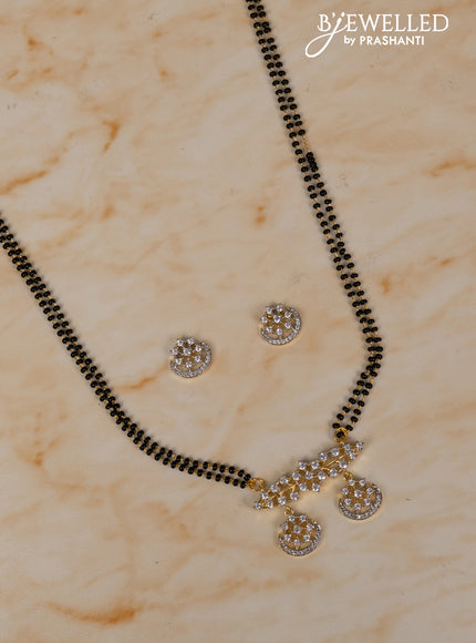 Mangalsutra double layer with cz stones