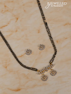 Mangalsutra double layer with cz stones