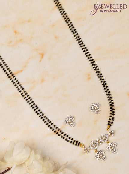Mangalsutra double layer with cz stones