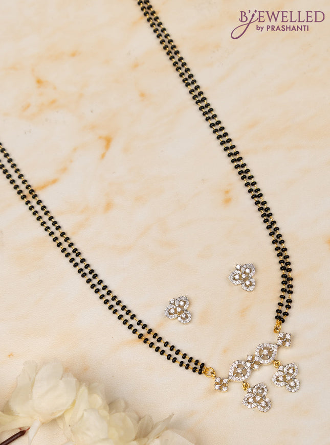 Mangalsutra double layer with cz stones
