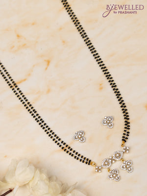 Mangalsutra double layer with cz stones