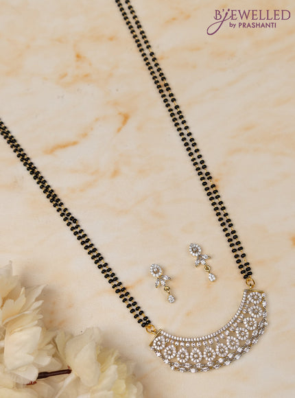 Mangalsutra double layer with cz stones