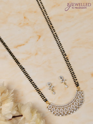 Mangalsutra double layer with cz stones