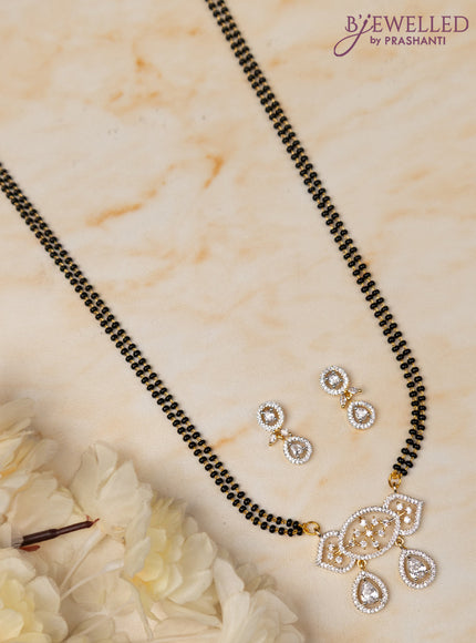Mangalsutra double layer with cz stones
