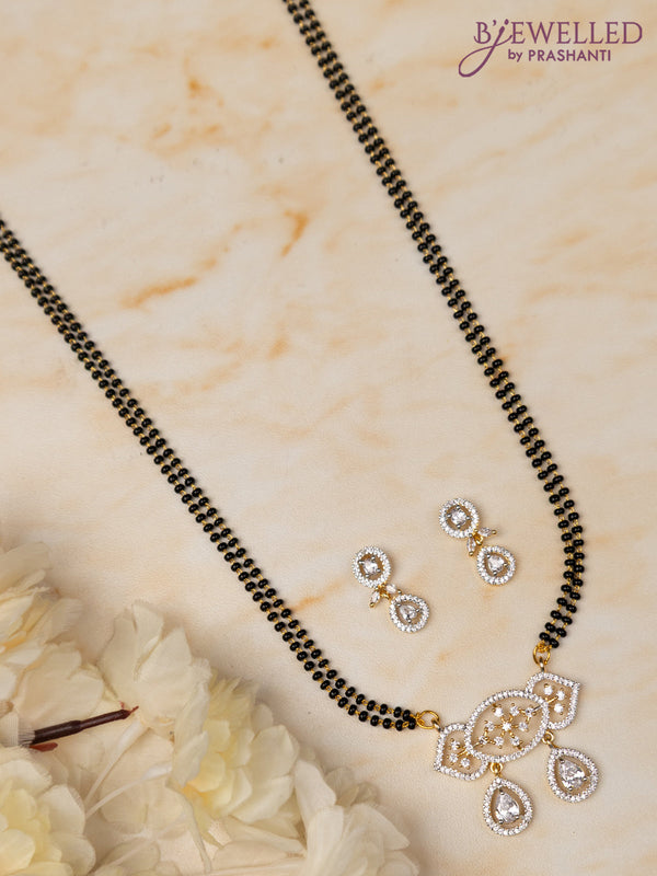 Mangalsutra double layer with cz stones