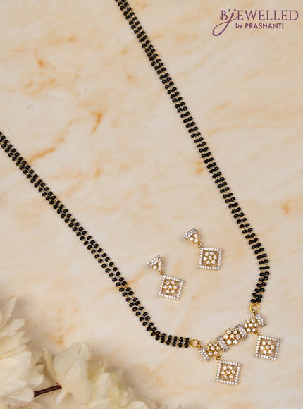 Mangalsutra double layer with cz stones