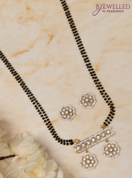 Mangalsutra double layer with cz stones