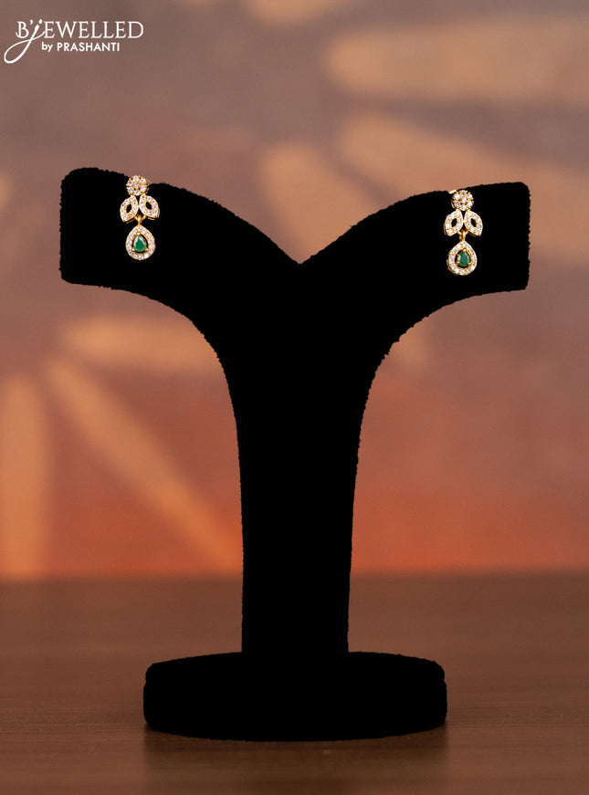 Antique necklace with kemp and cz stones
