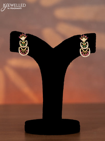 Antique necklace with kemp and cz stones