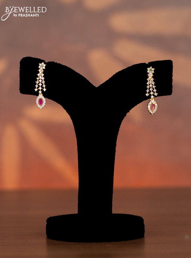 Antique necklace with kemp and cz stones