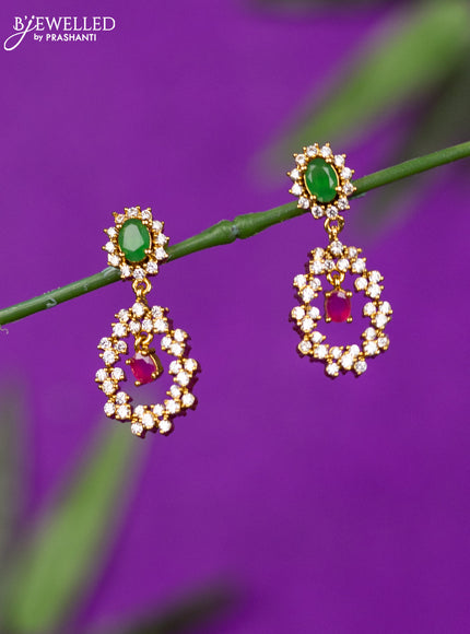 Antique earring with kemp and cz stones