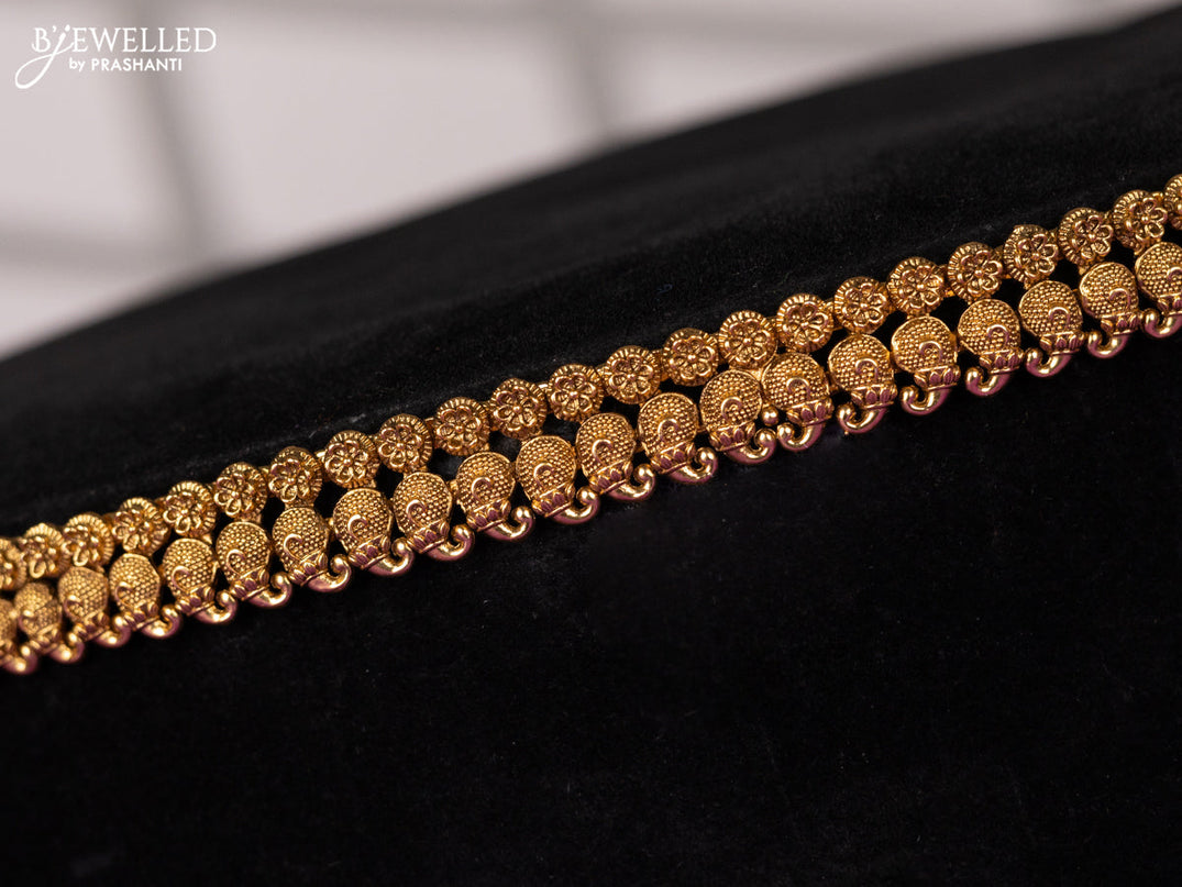 Antique hip chain in mango and floral design