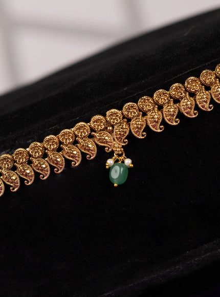 Antique hip chain in mango and floral design
