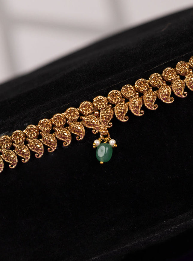 Antique hip chain in mango and floral design