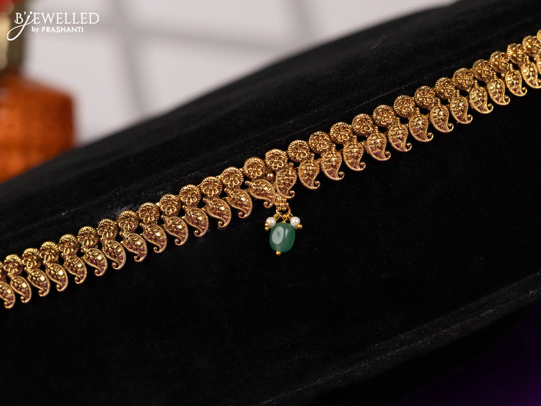 Antique hip chain in mango and floral design