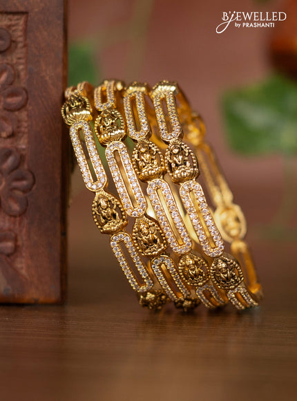 Antique bangles lakshmi design with cz stones