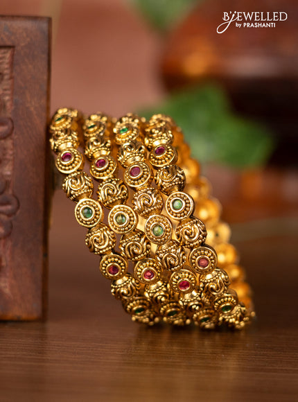 Antique bangles with kemp and cz stones