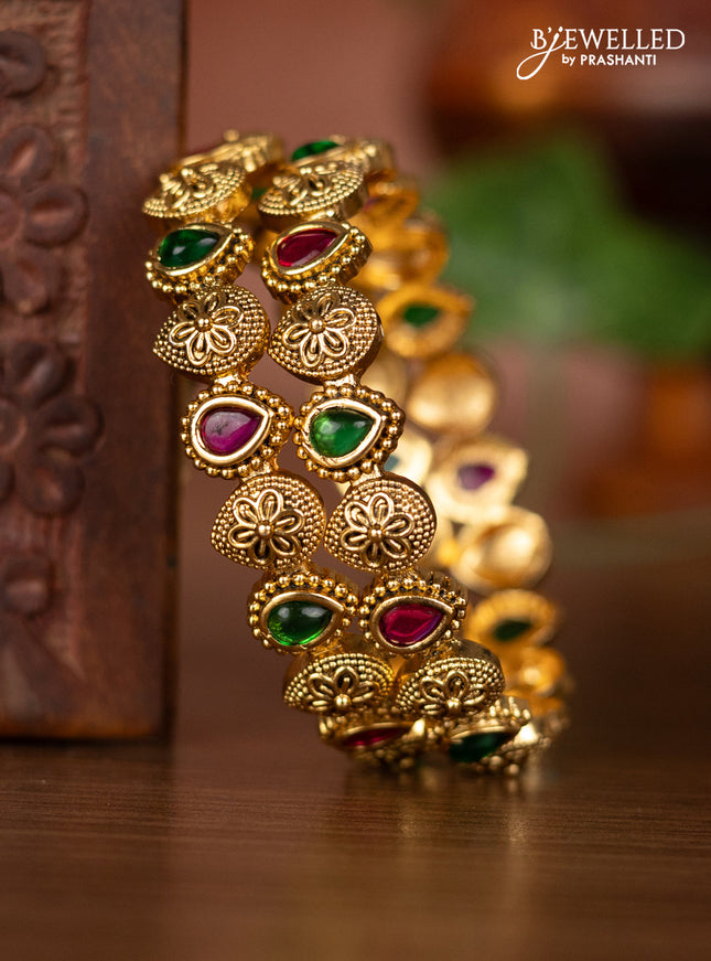 Antique bangles with kemp stones