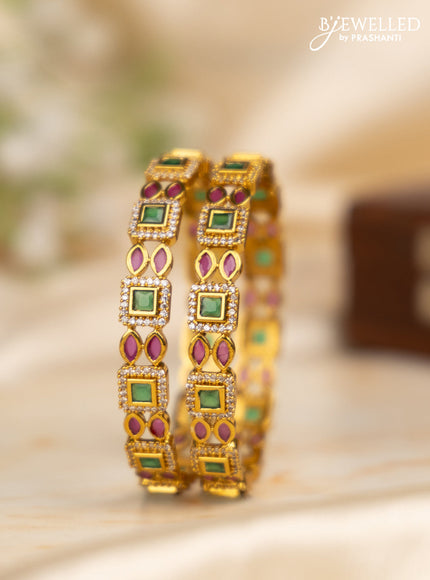 Antique bangles with kemp and cz stones