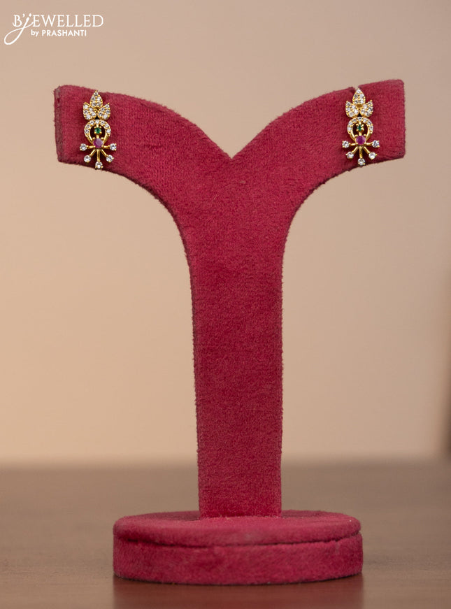 Antique necklace with kemp and cz stones