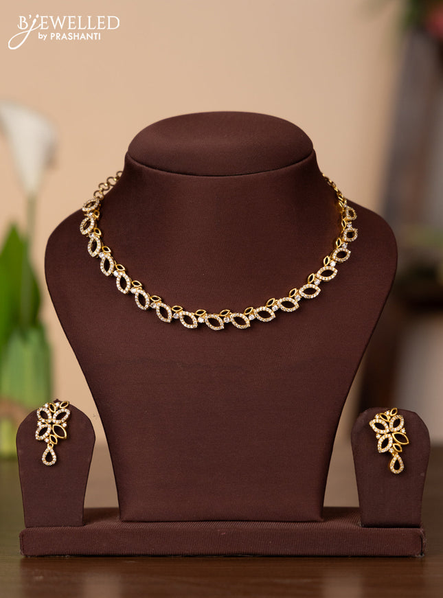 Antique necklace with cz stones