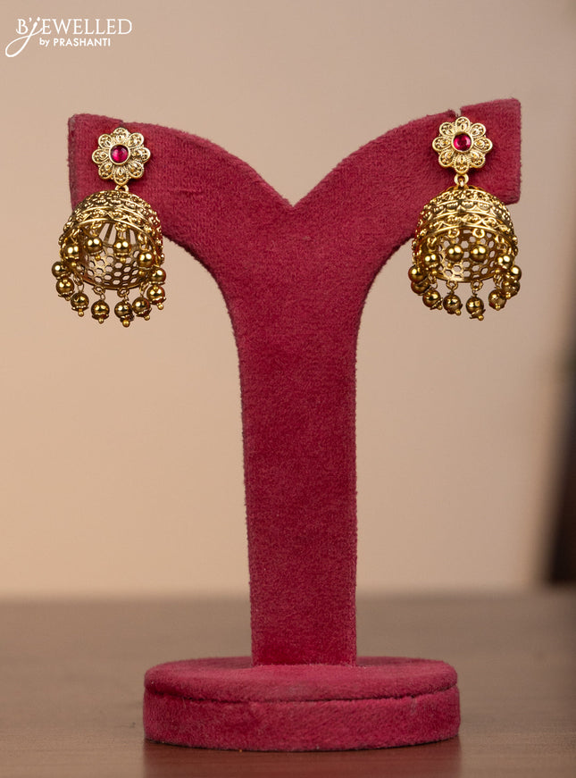 Antique necklace with kemp jadau kundan stones