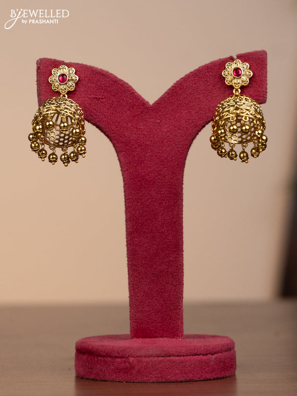 Antique necklace with kemp jadau kundan stones