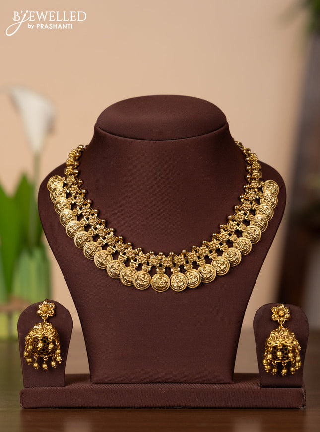Antique necklace with lakshmi kasu design