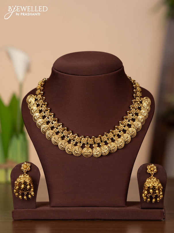Antique necklace with lakshmi kasu design