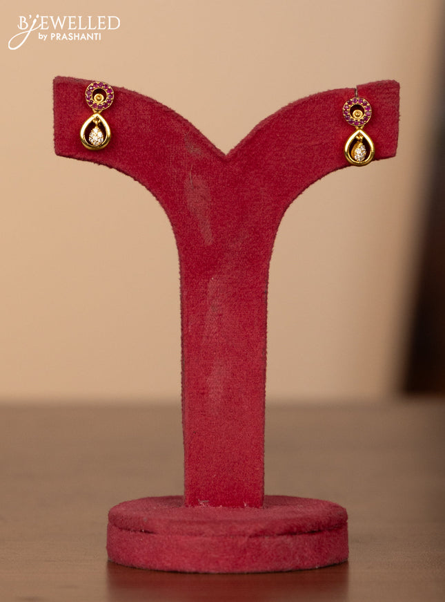 Antique necklace with ruby and cz stones