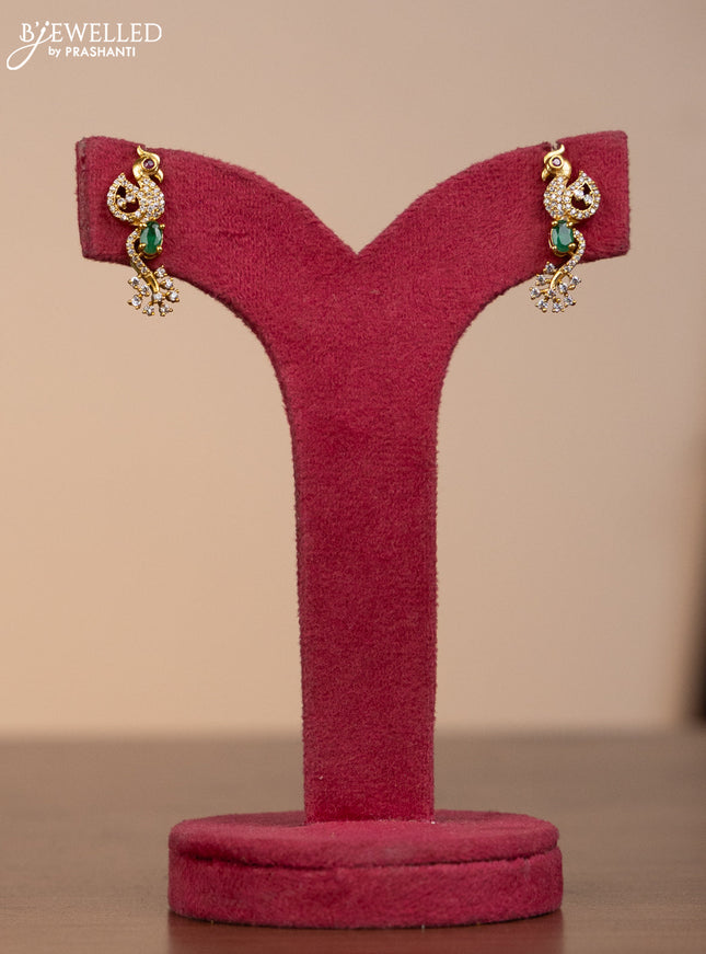 Antique necklace with kemp and cz stones