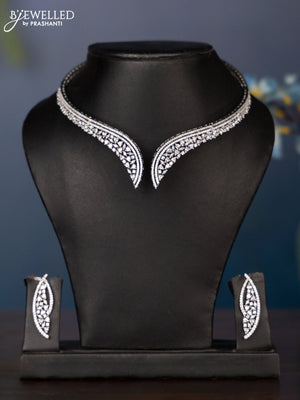 Zircon necklace kanti type necklace with cz stones