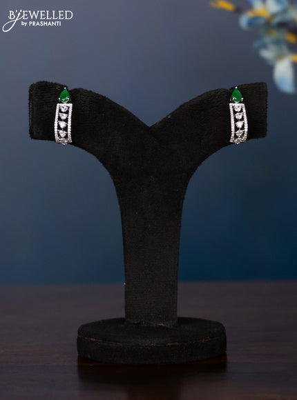 Zircon necklace kanti type necklace with cz and green stones