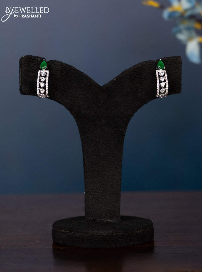 Zircon necklace kanti type necklace with cz and green stones