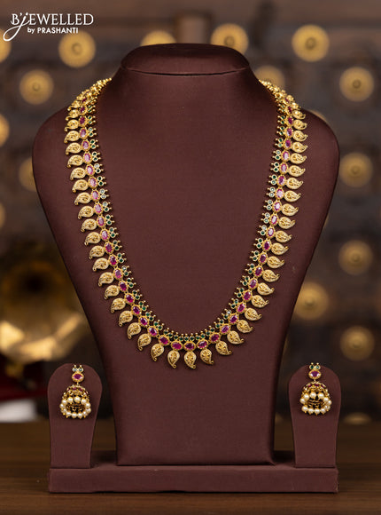 Antique Haaram manga deisgn with multicolor stones