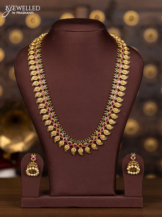 Antique Haaram manga deisgn with multicolor stones
