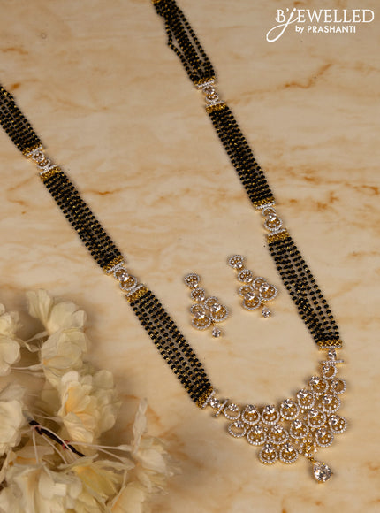 Mangalsutra long with cz stones pendant
